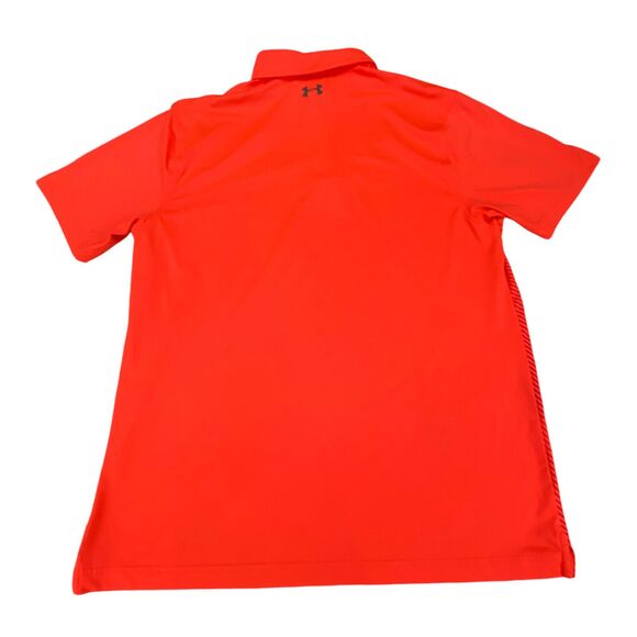 Under Armour Loose Heatgear Mens Large Red Short Sleeve Golf Polo Shirt - Picture 11 of 14